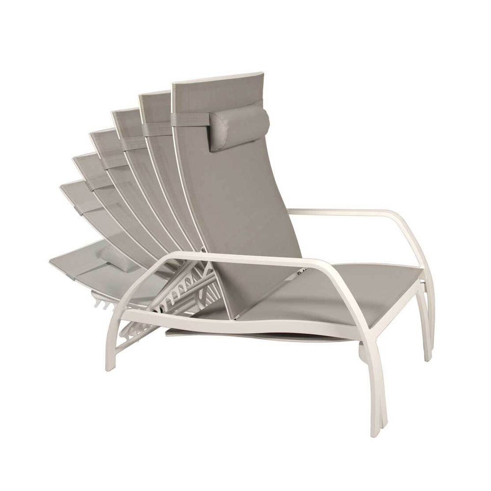 Vedia Deckchair with Footstool and Headrest - Zzue Creation