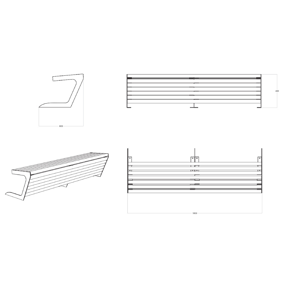 Woody Bench Seat 002 - Zzue Creation