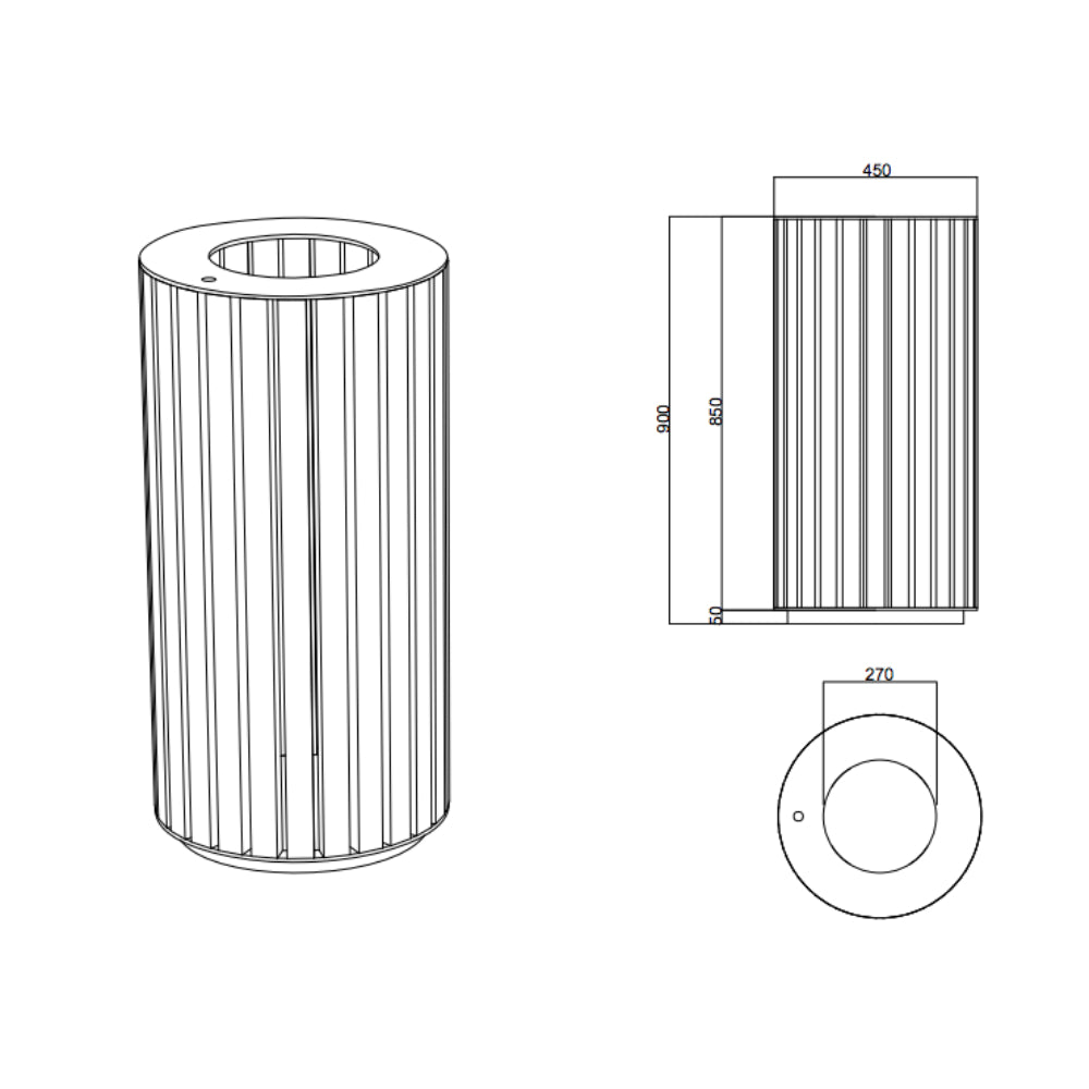 Woody Rubbish Bin - Zzue Creation