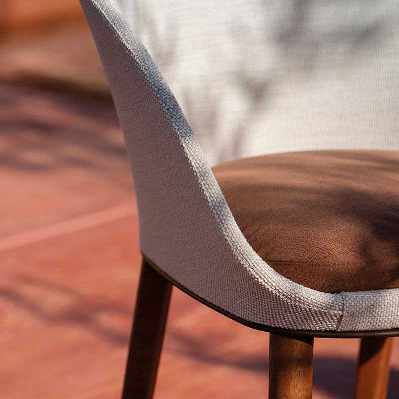 Blum Dining Armchair with Solid Wood Legs - Zzue Creation