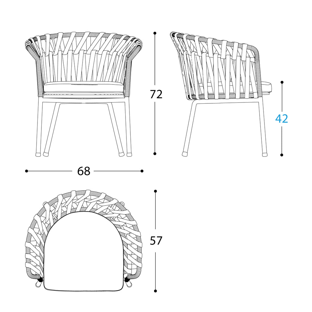 Emma Cross Dining Armchair - Zzue Creation