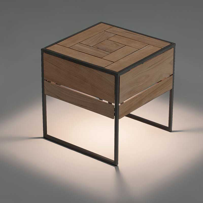 Tetris coffee table with integrated lamp - Zzue Creation