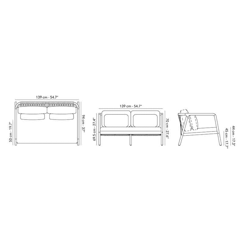 Flexx Lounge Sofa 2S - Zzue Creation