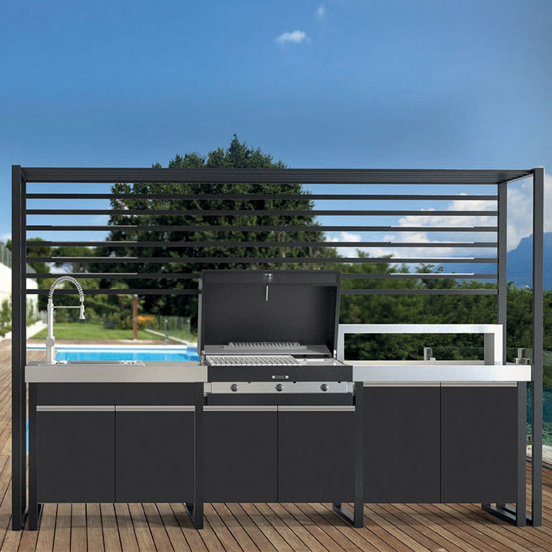 Yellowstone Outdoor Kitchen with Gas BBQ (Island Grill) - Zzue Creation