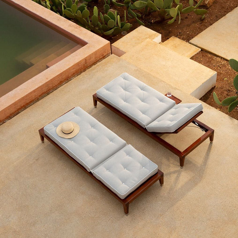 C'est la Vie Single Sunlounger in Mahogany - Zzue Creation