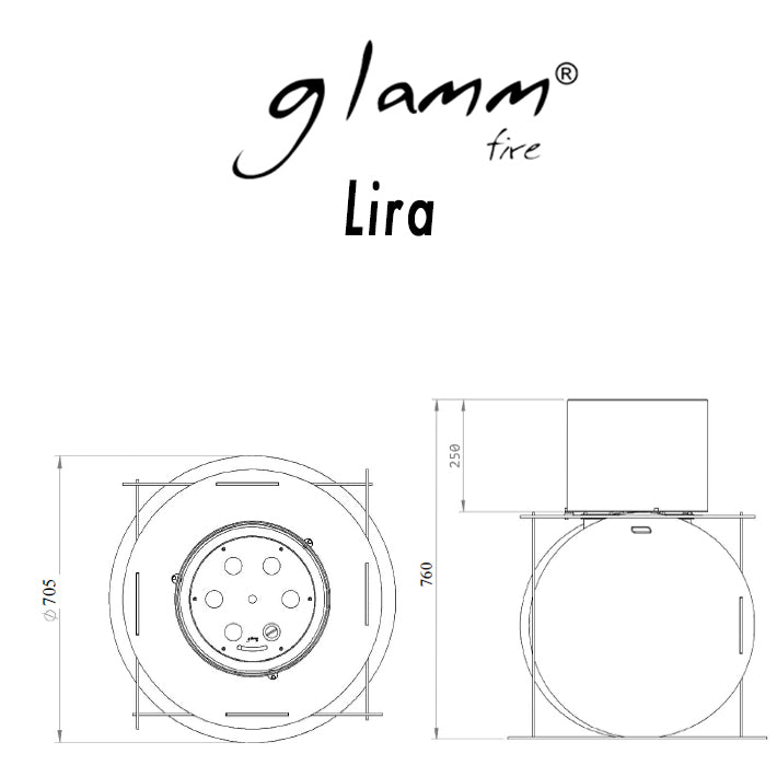 Glamm Fire LIRA Bioethanol Fire Place - Zzue Creation