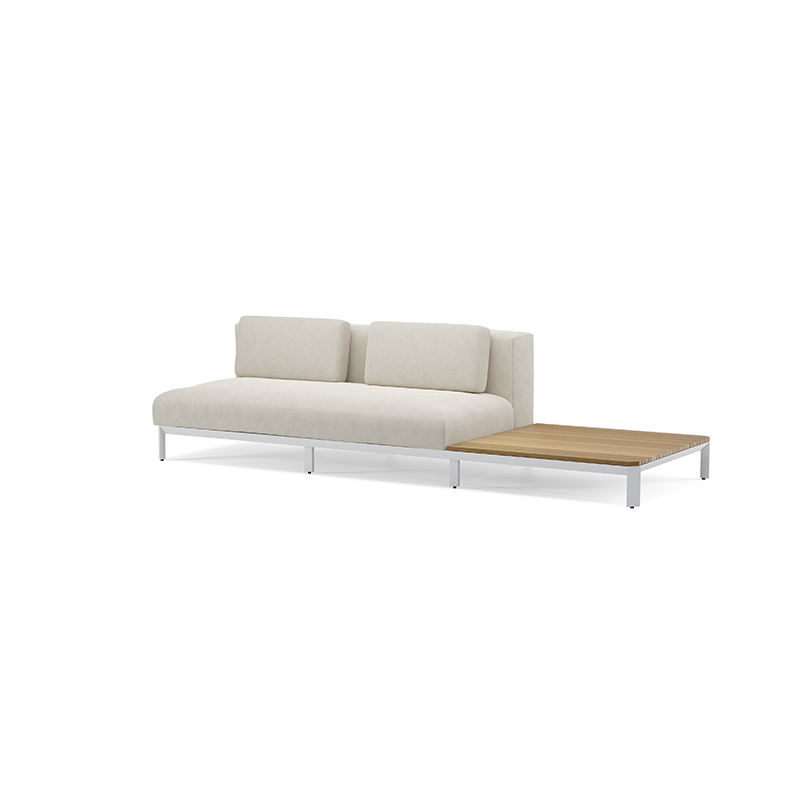 Mauroo Long Sofa with Teak Table