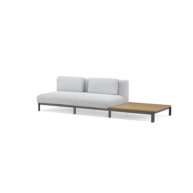 Mauroo Long Sofa with Teak Table - Zzue Creation