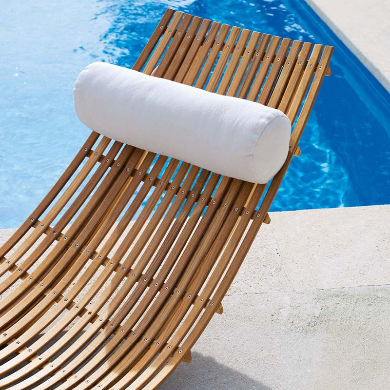 Swing stacking chaise longue in teak - Zzue Creation
