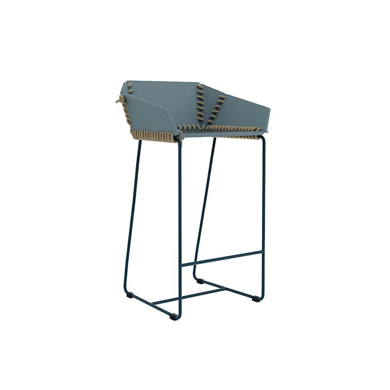 Textile Counter Stool With Backrest - Zzue Creation