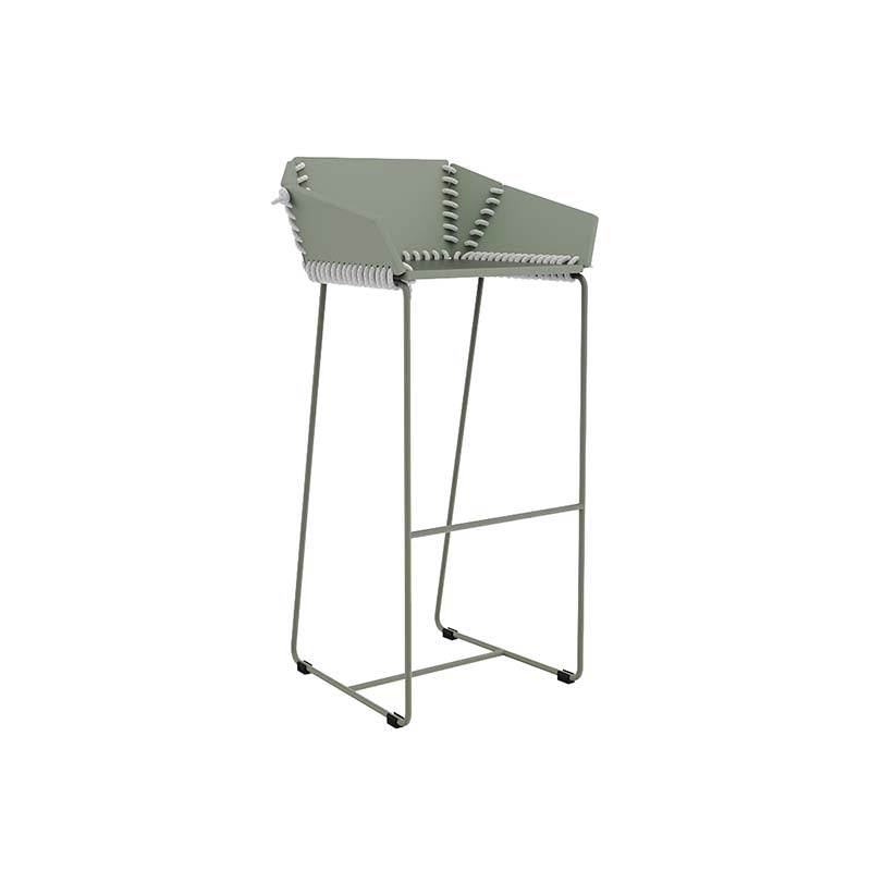 Textile High Stool With Backrest - Zzue Creation