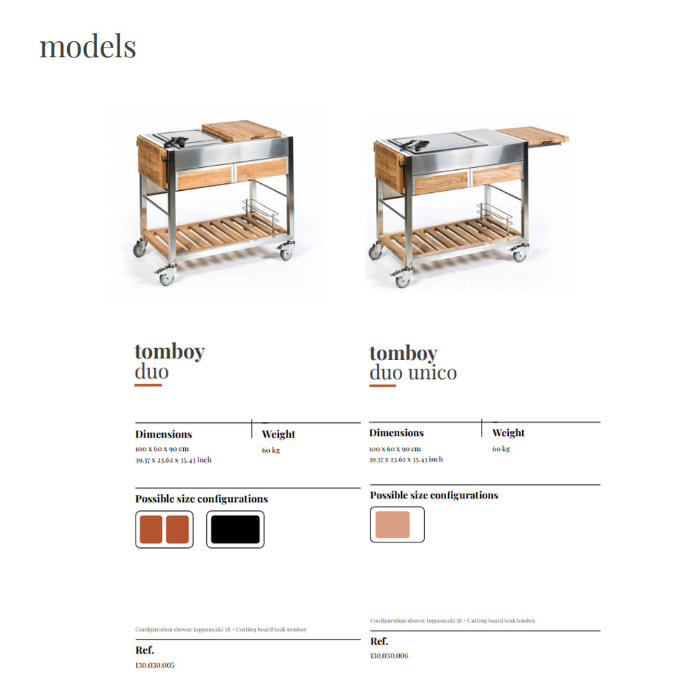 Tomboy Duo Unico Electric BBQ Grill Cart - Zzue Creation